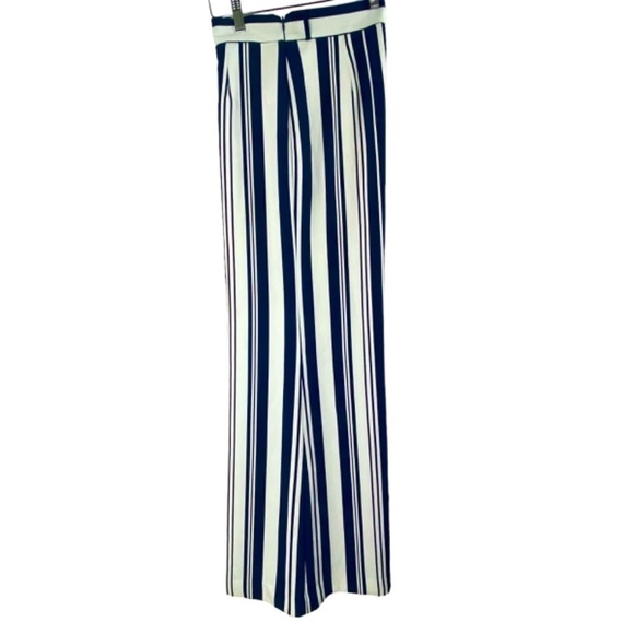 LENA GABRIELLE - Wide Leg Pants in Blue and White Stripes Size 4 - Picture 4 of 8